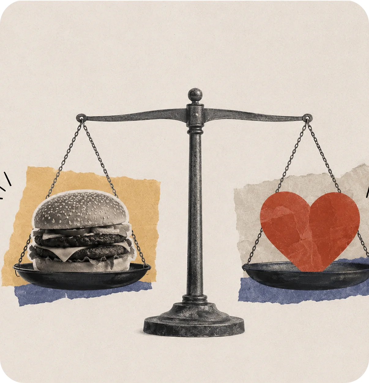 A balance between indulgence and emotional wellbeing